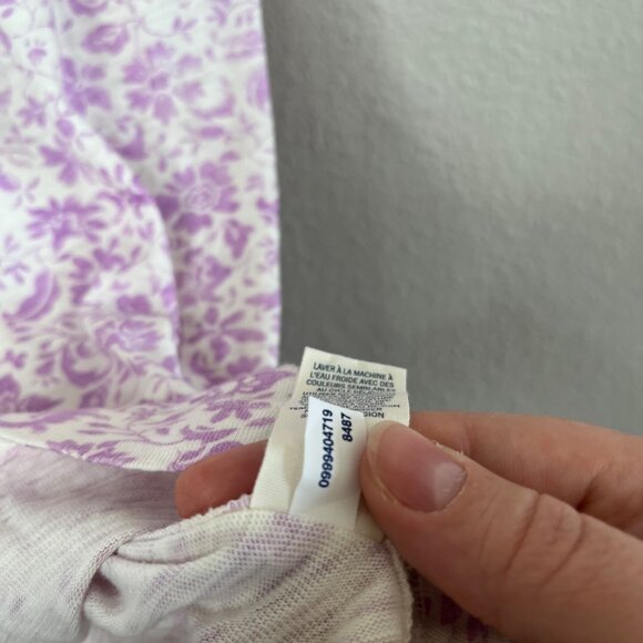 Vintage Y2K American Eagle Purple Floral Babydoll Lace Trim Tank Top XL - Picture 8 of 11